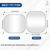 imageEcoNour 2Piece Foldable Spring RV Windshield Sunshade Reflective 240T Polyster for RVs Trucks Motorhomes Bus Side Window XXLarge Each 415 in x 50 inLarge