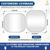 imageEcoNour 2Piece Foldable Spring RV Windshield Sunshade Reflective 240T Polyster for RVs Trucks Motorhomes Bus Side Window XXLarge Each 415 in x 50 inMedium