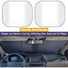 imageEcoNour 2Piece Foldable Spring RV Windshield Sunshade Reflective 240T Polyster for RVs Trucks Motorhomes Bus Side Window XXLarge Each 415 in x 50 inSmall