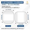 imageEcoNour 2Piece Foldable Spring RV Windshield Sunshade Reflective 240T Polyster for RVs Trucks Motorhomes Bus Side Window XXLarge Each 415 in x 50 inSmall
