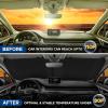 imageEcoNour 2Piece Foldable Spring RV Windshield Sunshade Reflective 240T Polyster for RVs Trucks Motorhomes Bus Side Window XXLarge Each 415 in x 50 inSmall