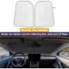 imageEcoNour 2Piece Foldable Spring RV Windshield Sunshade Reflective 240T Polyster for RVs Trucks Motorhomes Bus Side Window XXLarge Each 415 in x 50 inTesla Model3  ModelY