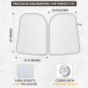 imageEcoNour 2Piece Foldable Spring RV Windshield Sunshade Reflective 240T Polyster for RVs Trucks Motorhomes Bus Side Window XXLarge Each 415 in x 50 inTesla Model3  ModelY