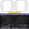 imageEcoNour 2Piece Foldable Spring RV Windshield Sunshade Reflective 240T Polyster for RVs Trucks Motorhomes Bus Side Window XXLarge Each 415 in x 50 inXSmall