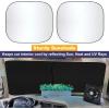 imageEcoNour 2Piece Foldable Spring RV Windshield Sunshade Reflective 240T Polyster for RVs Trucks Motorhomes Bus Side Window XXLarge Each 415 in x 50 inXXLarge
