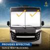 imageEcoNour 2Piece Foldable Spring RV Windshield Sunshade Reflective 240T Polyster for RVs Trucks Motorhomes Bus Side Window XXLarge Each 415 in x 50 inXXLarge
