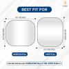 imageEcoNour 2Piece Foldable Spring RV Windshield Sunshade Reflective 240T Polyster for RVs Trucks Motorhomes Bus Side Window XXLarge Each 415 in x 50 inXXLarge