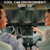 imageEcoNour Accordion Car Windshield Sun Shade  Car Sun Visor to Protect Harmful UV Rays  Foldable Automotive Windshield Sunshades  Window Sun Blocker to Keep Your Vehicle Cool ampamp Comfort  58quot x 28quotBlack  White