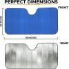 imageEcoNour Accordion Car Windshield Sun Shade  Car Sun Visor to Protect Harmful UV Rays  Foldable Automotive Windshield Sunshades  Window Sun Blocker to Keep Your Vehicle Cool ampamp Comfort  58quot x 28quotBlue