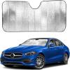 imageEcoNour Accordion Car Windshield Sun Shade  Car Sun Visor to Protect Harmful UV Rays  Foldable Automotive Windshield Sunshades  Window Sun Blocker to Keep Your Vehicle Cool ampamp Comfort  58quot x 28quotSilver