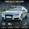 imageEcoNour Accordion Car Windshield Sun Shade  Car Sun Visor to Protect Harmful UV Rays  Foldable Automotive Windshield Sunshades  Window Sun Blocker to Keep Your Vehicle Cool ampamp Comfort  58quot x 28quotBlack  White