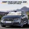 imageEcoNour Accordion Car Windshield Sun Shade  Car Sun Visor to Protect Harmful UV Rays  Foldable Automotive Windshield Sunshades  Window Sun Blocker to Keep Your Vehicle Cool ampamp Comfort  58quot x 28quotSilver