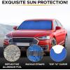 imageEcoNour Accordion Car Windshield Sun Shade  Car Sun Visor to Protect Harmful UV Rays  Foldable Automotive Windshield Sunshades  Window Sun Blocker to Keep Your Vehicle Cool ampamp Comfort  58quot x 28quotBlue