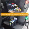 imageEcoNour Car Seat Organizer for Front and Back Seats  Console Storage Box for Kids Accessories  Foldable Design for Easy Carry Handle  8 Auto storage compartment
