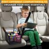 imageEcoNour Car Seat Organizer for Front and Back Seats  Console Storage Box for Kids Accessories  Foldable Design for Easy Carry Handle  8 Auto storage compartment