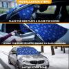 imageEcoNour Car Windshield Cover for Ice and Snow  Windshield Cover 600D Polyester Car Snow Cover Water Heat ampamp SagProof Car Windshield Snow Cover Winter Windshield Covers Standard 69quotx42quotSnow Flakes