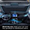 imageEcoNour Car Windshield Sunshade Umbrella  Foldable Car Umbrella Sun Shade Cover  Front Windshield Shade for Heat and UV Rays Protection  240T Polyester Umbrella Sunshade  Large 57quotx35quotXLarge