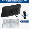imageEcoNour Car Windshield Sunshade Umbrella  Foldable Car Umbrella Sun Shade Cover  Front Windshield Shade for Heat and UV Rays Protection  240T Polyester Umbrella Sunshade  Large 57quotx35quotXLarge