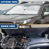 imageEcoNour Car Windshield Sunshade Umbrella  Foldable Car Umbrella Sun Shade Cover  Front Windshield Shade for Heat and UV Rays Protection  240T Polyester Umbrella Sunshade  Large 57quotx35quotXLarge