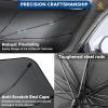 imageEcoNour Car Windshield Sunshade Umbrella  Foldable Car Umbrella Sun Shade Cover  Front Windshield Shade for Heat and UV Rays Protection  240T Polyester Umbrella Sunshade  Large 57quotx35quotMedium
