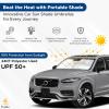 imageEcoNour Car Windshield Sunshade Umbrella  Foldable Car Umbrella Sun Shade Cover  Front Windshield Shade for Heat and UV Rays Protection  240T Polyester Umbrella Sunshade  Large 57quotx35quotXLarge