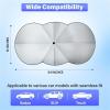 imageEcoNour Car Windshield Sunshade Umbrella  Foldable Car Umbrella Sun Shade Cover  Front Windshield Shade for Heat and UV Rays Protection  240T Polyester Umbrella Sunshade  Large 57quotx35quotSmall