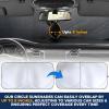 imageEcoNour Jeep Windshield Sunshade  Sun Visor for UV Rays ampamp Heat Protection  Suitable for Wrangler Gladiator  Jeep Accessories for Wrangler  XSmall  60x21 InchesXXXXXLarge