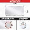 imageEcoNour Jeep Windshield Sunshade  Sun Visor for UV Rays ampamp Heat Protection  Suitable for Wrangler Gladiator  Jeep Accessories for Wrangler  XSmall  60x21 InchesXXLarge