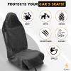 imageEcoNour Sweat Towel Car Seat Cover with Belt Shoulder Pad  Washable Car Seat Protector from Sweat Food Dirt Gym Swimming Workout  Waterproof Universal Seat Cover for Car Truck Van ampamp SUVBlack
