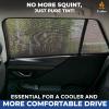 imageEcoNour Window Shades for Side Windows Pack of 2  Sun Shade for Car Heat and UV Protection  Adjustable Elastic Fabric Baby Car Shade  Rear Side Window Sun Shade Accessories Large 40quotx25quotLarge