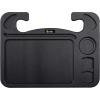 imageEcoNour 2 in 1 Car Steering Wheel Desk  Lap Desk for Convenient Working  Bamboo Trays for Eating  Interior Accessories for Truck Drivers  Lightweight Wooden Tray with Easy StorageCharcoal Black