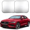 imageEcoNour 2Piece Foldable Spring RV Windshield Sunshade Reflective 240T Polyster for RVs Trucks Motorhomes Bus Side Window XXLarge Each 415 in x 50 inMedium