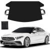 imageEcoNour Windshield Cover for Ice and Snow  Heavy Duty 600D Oxford Fabric  Windshield Protector for Cars SUVs Trucks  Secure Fit Waterproof Frost Cover  Winter Car Accessories  Medium 69quotx42quotMedium