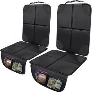 imageEcoNour 2 Pack Car Seat Protector for Child Car Seat  600D Fabric NonSlip Waterproof Car Seat Cover Mat with Thick Padding  Carseat Cover for Baby Car Seat2Pack