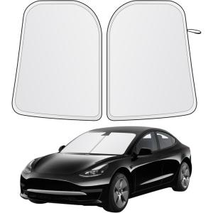 imageEcoNour 2Piece Foldable Spring RV Windshield Sunshade Reflective 240T Polyster for RVs Trucks Motorhomes Bus Side Window XXLarge Each 415 in x 50 inTesla Model3  ModelY