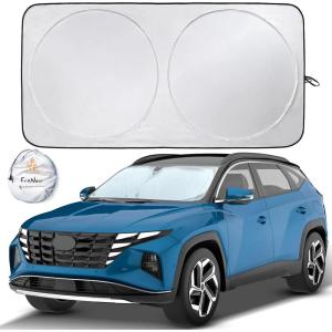 imageEcoNour Jeep Windshield Sunshade  Sun Visor for UV Rays ampamp Heat Protection  Suitable for Wrangler Gladiator  Jeep Accessories for Wrangler  XSmall  60x21 InchesLarge