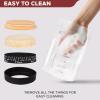 imageEcoNour 1000 ml Wooden Sourdough Bread Starter Kit  34oz Glass Jar with Thermometer Spatula Cloth Cover  DateMarked Feeding Band  Ideal for Beginners  Bread Fermentation ampamp Baking Essentials