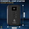 imageEcoNour 1000A Jump Starter with 10000mAh Battery  Safety Features with LED Light  Portable for Cars Trucks SUVs Vans ampamp Diesel Engines  Fast Charging Emergency Power Bank for Devices ampamp VehiclesES10 1000 Amps