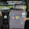 imageEcoNour 2 Pack Back Seat Protector for Kids Feet  Premium Waterproof Kick Mats with 2 Pocket Organizer  Backseat Cover for Vehicles to Protect from Dirt Mud ampamp Scratches  Travel AccessoriesGrey 22 Inch