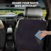 imageEcoNour 2 Pack Back Seat Protector for Kids Feet  Premium Waterproof Kick Mats with 2 Pocket Organizer  Backseat Cover for Vehicles to Protect from Dirt Mud ampamp Scratches  Travel AccessoriesBlack 27 Inch