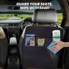 imageEcoNour 2 Pack Back Seat Protector for Kids Feet  Premium Waterproof Kick Mats with 2 Pocket Organizer  Backseat Cover for Vehicles to Protect from Dirt Mud ampamp Scratches  Travel AccessoriesBlack 22 Inch