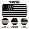imageEcoNour 240T Windshield Sun Shade Patriotic Design  American Flag ampamp Bald Eagle  UV ampamp Heat Protection for Cars Interior Cool Trucks SUVs  Foldable Reflective Sun Visor 64quot x 32quotBlack