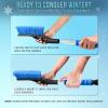 imageEcoNour 27quot Aluminum Car Snow Scraper and Brush  Weaved Bristle Head with Metal Body Ice Scraper for Car Windshield  Tough Show Shovel with Ergonomic Foam Grip Winter AccessoryOrange  Blue  Red  Green