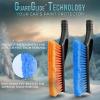 imageEcoNour 27quot Aluminum Car Snow Scraper and Brush  Weaved Bristle Head with Metal Body Ice Scraper for Car Windshield  Tough Show Shovel with Ergonomic Foam Grip Winter AccessoryBlue  Orange