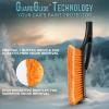 imageEcoNour 27quot Aluminum Car Snow Scraper and Brush  Weaved Bristle Head with Metal Body Ice Scraper for Car Windshield  Tough Show Shovel with Ergonomic Foam Grip Winter AccessoryOrange