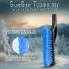 imageEcoNour 27quot Aluminum Car Snow Scraper and Brush  Weaved Bristle Head with Metal Body Ice Scraper for Car Windshield  Tough Show Shovel with Ergonomic Foam Grip Winter AccessoryBlue