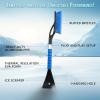 imageEcoNour 27quot Aluminum Car Snow Scraper and Brush  Weaved Bristle Head with Metal Body Ice Scraper for Car Windshield  Tough Show Shovel with Ergonomic Foam Grip Winter AccessoryBlue  Orange