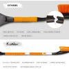 imageEcoNour 27quot Aluminum Snow Brush with Ice Scrapers for Car Windshield and Window  Car Snow Scraper and Brush with Ergonomic Foam Grip Winter Accessories Orange Red Green 3 PackOrange