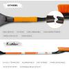 imageEcoNour 27quot Aluminum Snow Brush with Ice Scrapers for Car Windshield and Window  Car Snow Scraper and Brush with Ergonomic Foam Grip Winter Accessories Orange Red Green 3 PackOrange