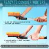 imageEcoNour 27quot Aluminum Snow Brush with Ice Scrapers for Car Windshield and Window  Car Snow Scraper and Brush with Ergonomic Foam Grip Winter Accessories Orange Red Green 3 PackOrange  Pink  Green  Blue